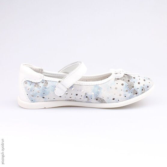 532136-22 Туфли для девочки бел-гол фото №2
