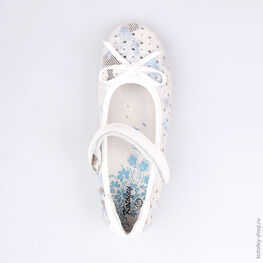 532136-22 Туфли для девочки бел-гол фото №4