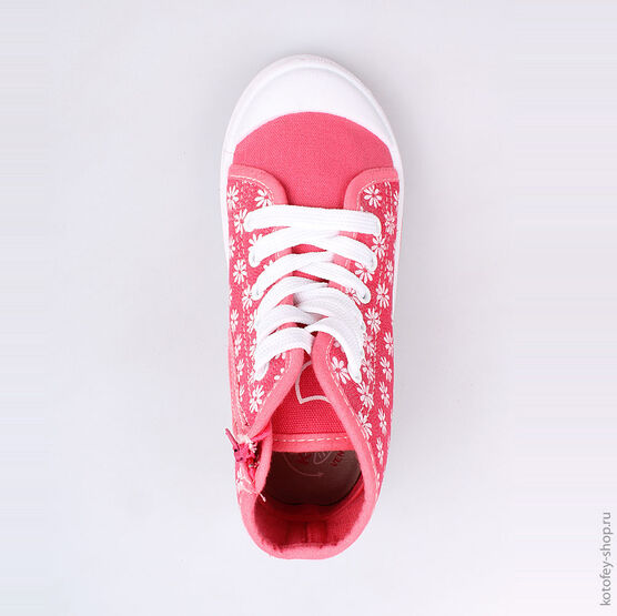 541007-12 Кеды для девочки коралл фото №4