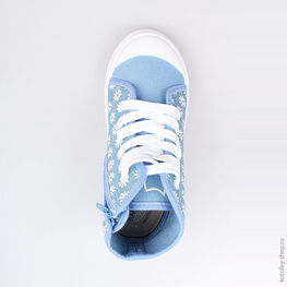 541007-13 Кеды для девочки голубой фото №4