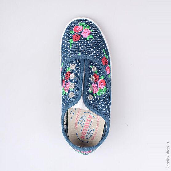 541014-14 Кеды для девочки светло-синий фото №4