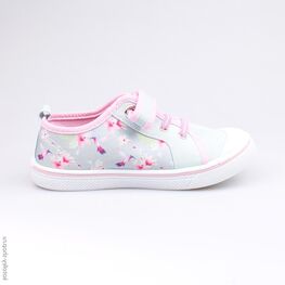 541020-11 Кеды для девочки сер-роз фото №2