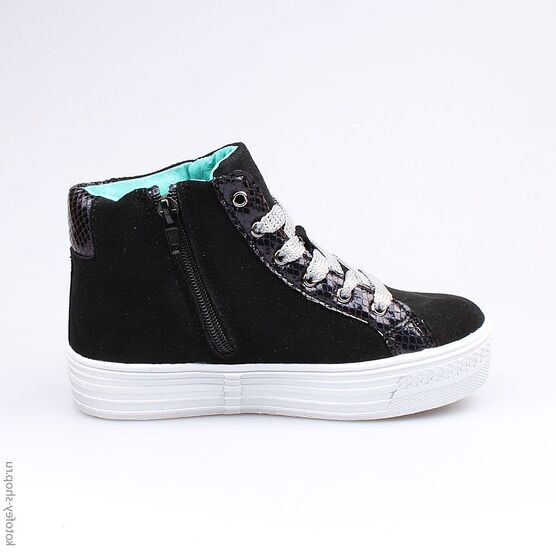 552085-22 Ботинки для девочки черный фото №2