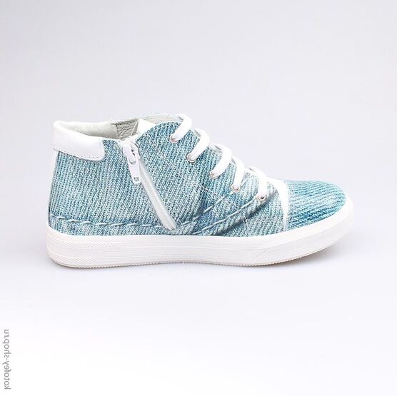 552088-21 Ботинки для девочки син-бел фото №2