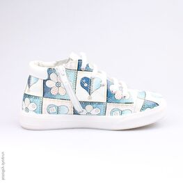 552088-24 Ботинки для девочки бел-син-роз фото №2