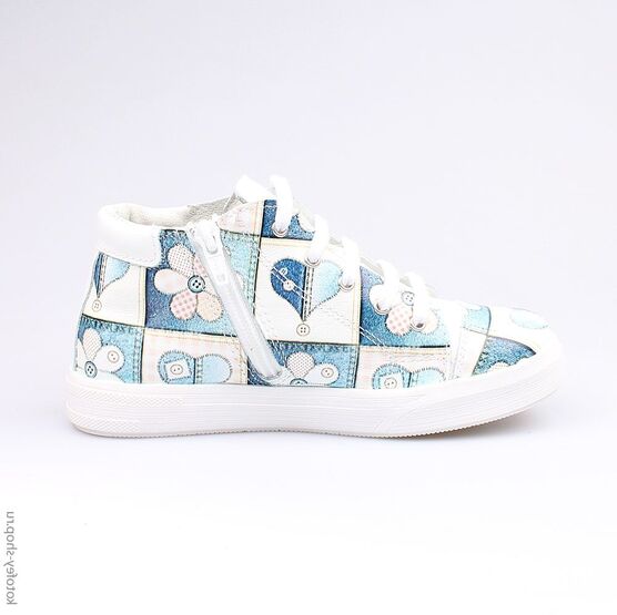 552088-24 Ботинки для девочки бел-син-роз фото №2