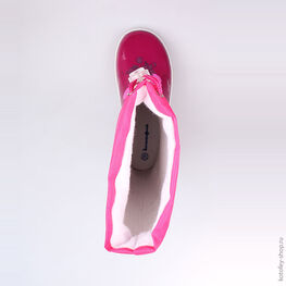 566128-11 Резиновые сапоги для девочки бордовый фото №4