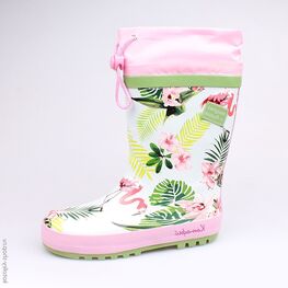 566130-11 Резиновые сапоги для девочки роз-сал