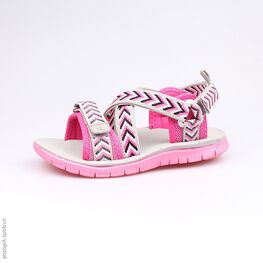 621011-12 Пляжная обувь для девочки роз-сер