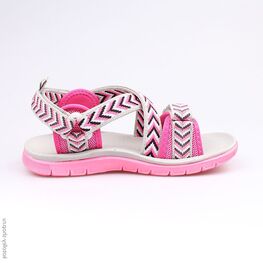 621011-12 Пляжная обувь для девочки роз-сер фото №2