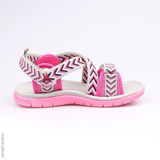 621011-12 Пляжная обувь для девочки роз-сер фото №2