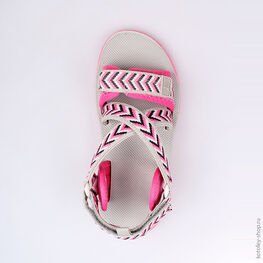 621011-12 Пляжная обувь для девочки роз-сер фото №4