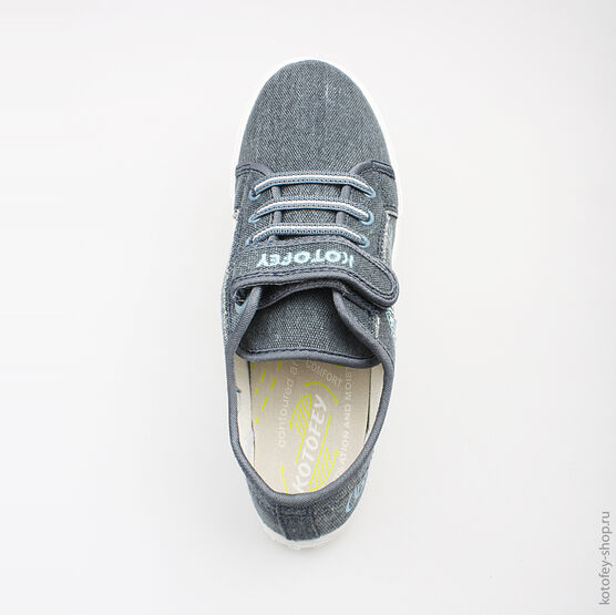 631041-12 Кеды для мальчики светло-синий фото №4