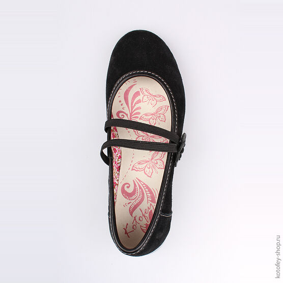 632126-75 Туфли для девочки черный фото №4