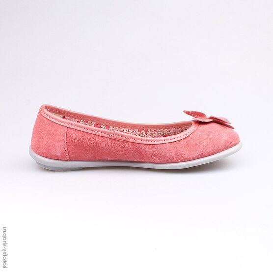 632175-74 Кожаные туфли-балетки для девочки для девочки фуксия фото №2