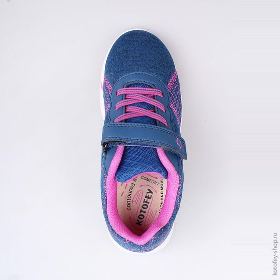 644145-72 Кроссовки для девочки син-роз фото №4