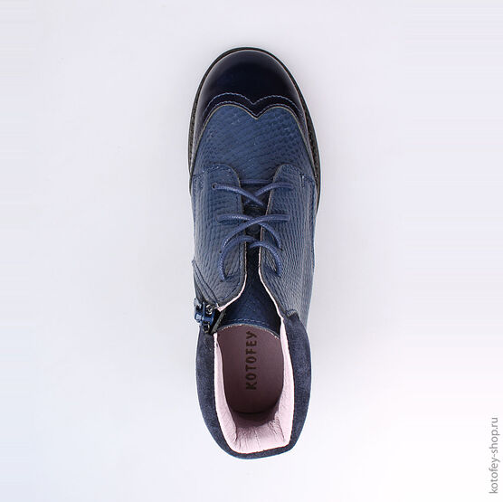 652079-22 Ботинки для девочки светло-синий фото №4