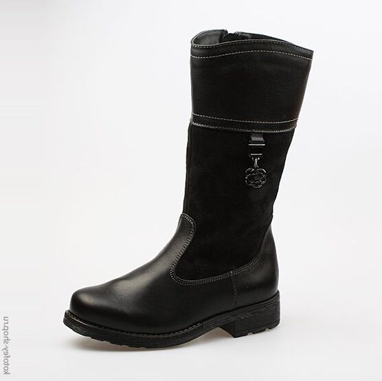 662109-51 Сапожки для девочки черный