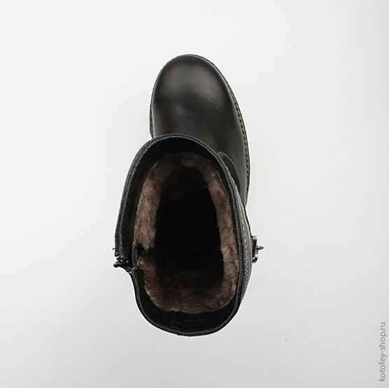 662109-51 Сапожки для девочки черный фото №4