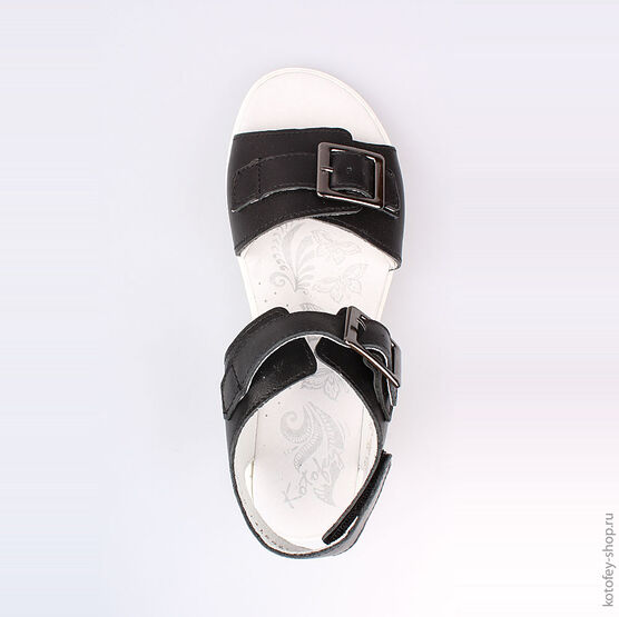 722007-21 Босоножки для девочки черный фото №4