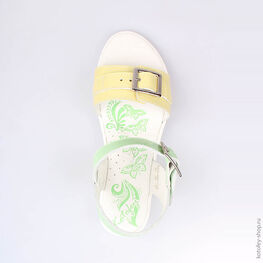 722011-21 Босоножки для девочки жел-сал фото №4