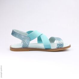 724002-23 Босоножки для девочки голубой фото №2