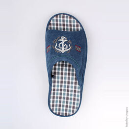 731011-12 Тапочки синие для мальчики светло-синий фото №4