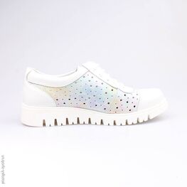 732153-01 Полуботинки для девочки бел-цве фото №2