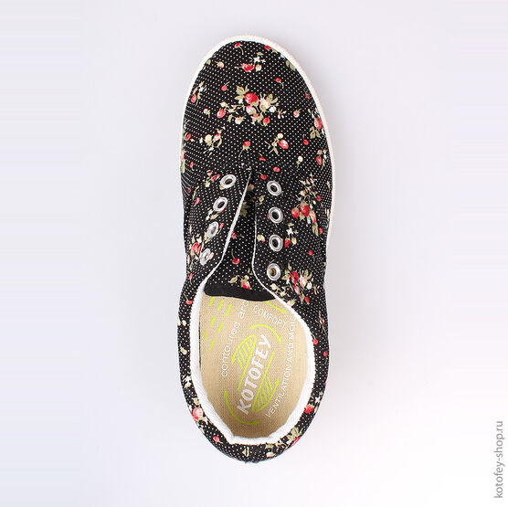 741024-11 Кеды для девочки черный фото №4