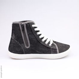 741026-11 Кеды для мальчики серый фото №2