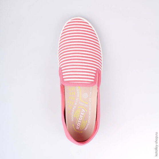 741038-12 Кеды для девочки коралл фото №4