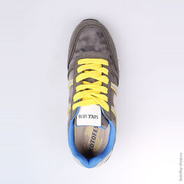 744094-71 Кроссовки для мальчики сер-жел фото №4