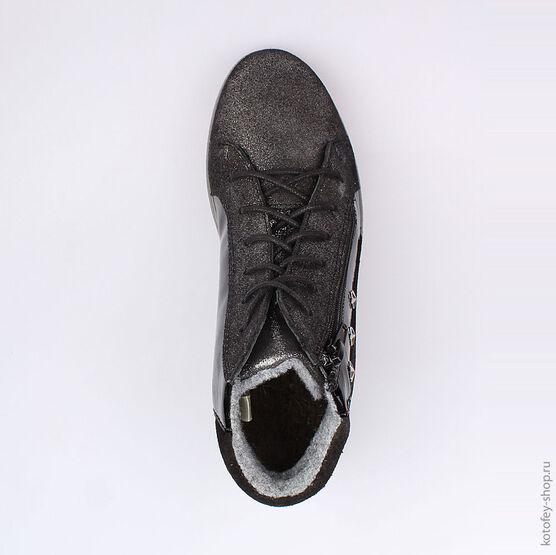 752077-31 Ботинки для девочки черный фото №4