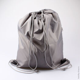 02808042-24 Мешок для сменной обуви св.серый для девочки светло-серый фото №3