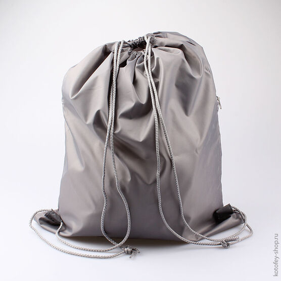 02808042-24 Мешок для сменной обуви св.серый для девочки светло-серый фото №3