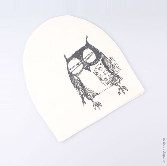 07711069-41 Шапка на весну, хлопок 95%, белая для универсальные белый