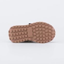 344498-25 Кожаные кроссовки на липучках для мальчика для мальчики черный + серый фото №3