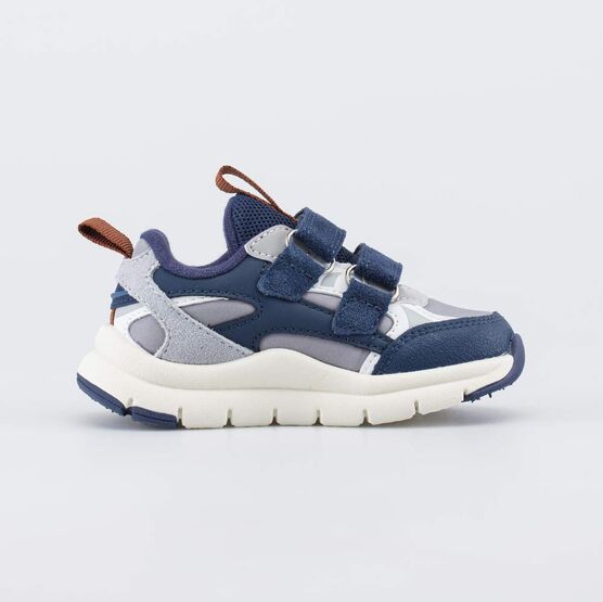 344560-12 Детские кроссовки Softshell для мальчики серый + синий фото №2