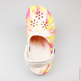 525003-01 Пляжная обувь желтая для девочки желтый фото №4