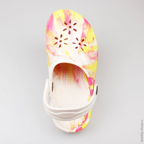 525003-01 Пляжная обувь желтая для девочки желтый фото №4