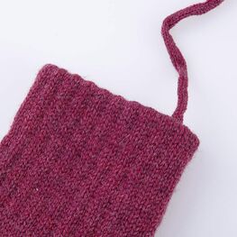 07821237-42 Теплые варежки со стразами бордовый для девочки бордовый фото №3