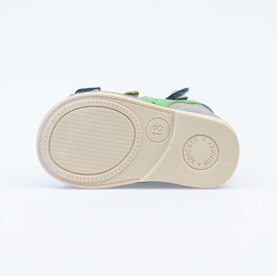 022123-21 Сандалии из натурального нубука для мальчика для мальчики сер-сал фото №3