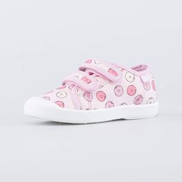 231240-11 Кеды на липучках Пончики для девочки розовый