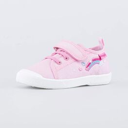 231242-11 Розовые хлопковые кеды Радуга для девочки розовый