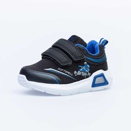 144125-71 Кроссовки с LED-подсветкой на подошве для мальчики чер-син