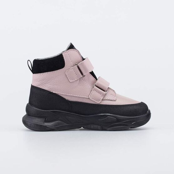 352418-32 Кожаные ботинки утепленные 1936 для девочки розовый + черный фото №2