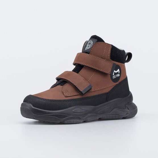 352418-33 Кожаные ботинки утепленные 1936 для мальчики коричневый