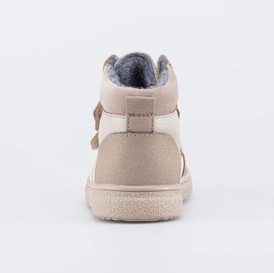 352420-31 Утепленные кожаные ботинки для девочки для девочки бежевый фото №5