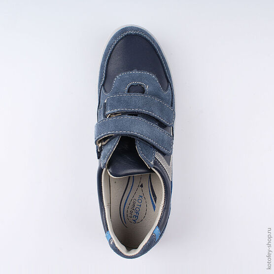 632213-23 Полуботинки для мальчики светло-синий фото №4