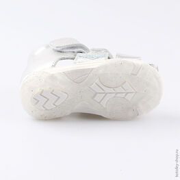 022102-23 Туфли летние для девочки серебрист. фото №3